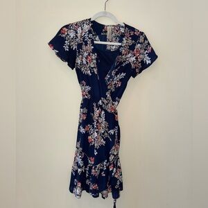 Allison Joy Navy Floral Midi Dress